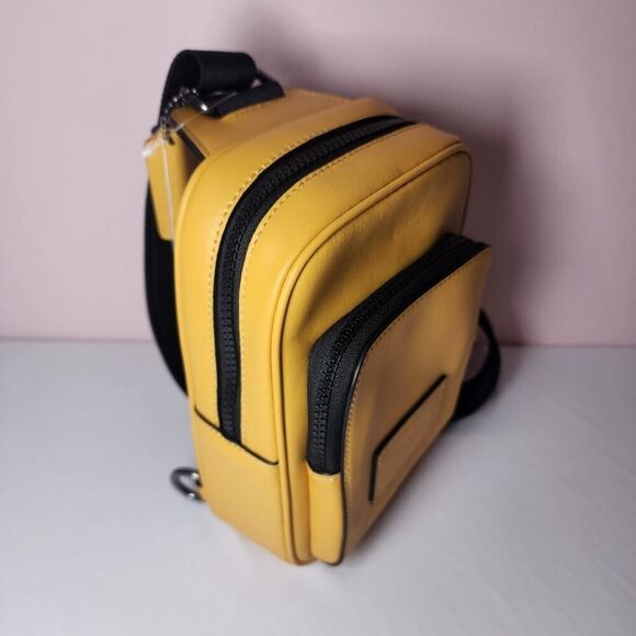 NWT Coach Men's Racer Sling Pack CX071 Honey - Picture 4 of 7